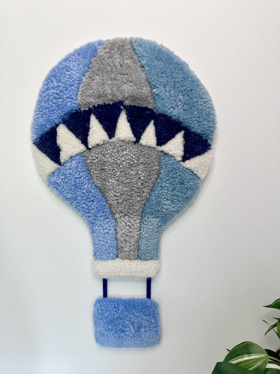 Tuftet luftballon - Håndlavet vægkunst i 100% uld. billede 3