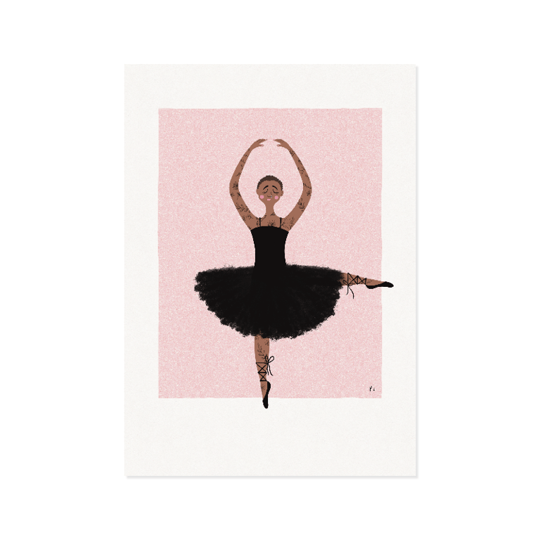 Ballerina – sort – plakat