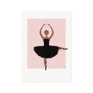 Ballerina – sort – plakat – produktbillede