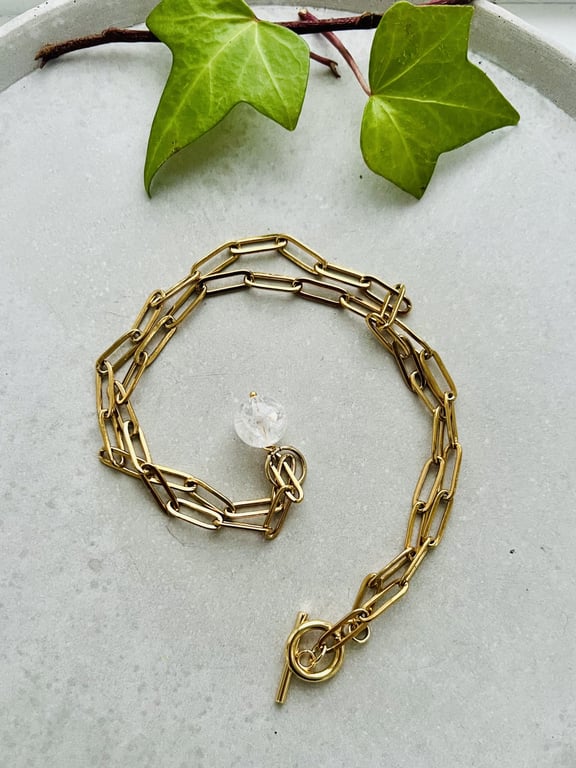 Halskæde med Bjergkrystal billede 2