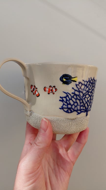 koraler kop, med fisk og Skildpadde  billede 4