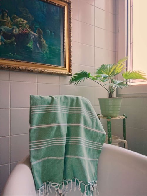 Hammam håndklæde - Oliven Grøn (4)