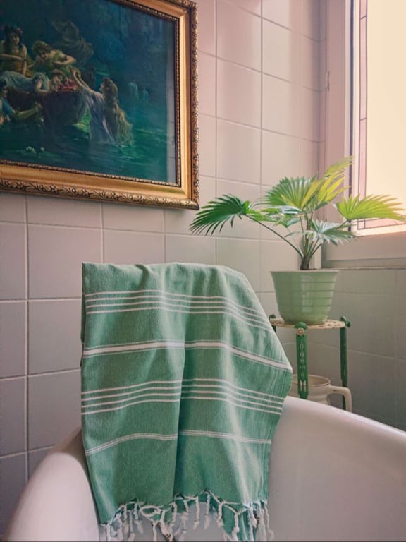 Hammam håndklæde - Oliven Grøn (4)