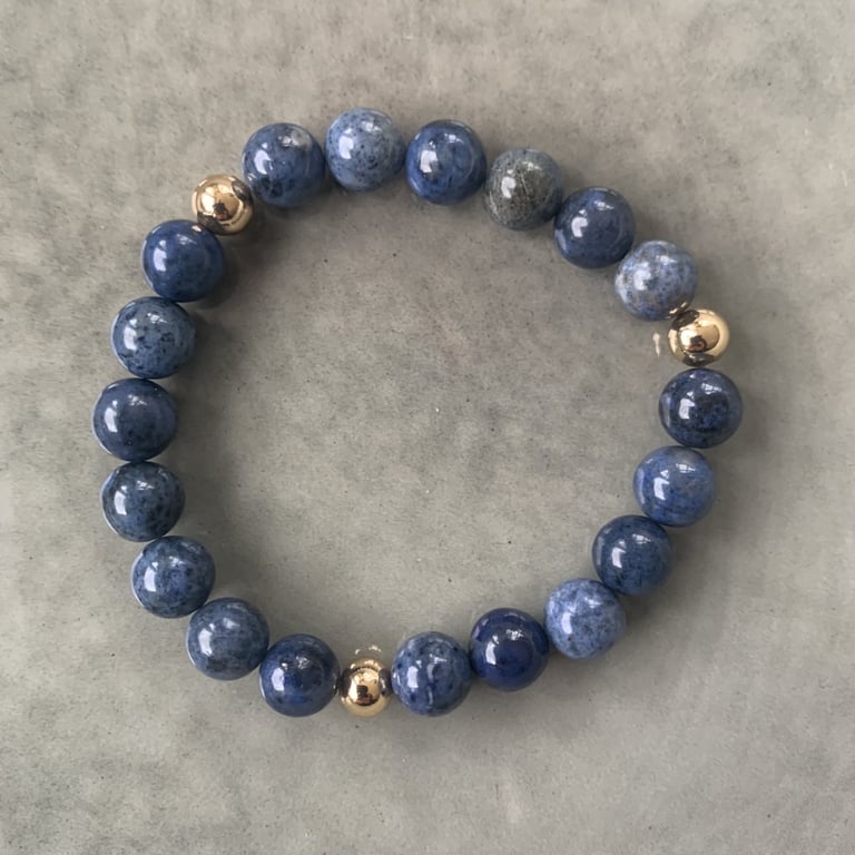 Afrikansk blue stone armbånd 8mm billede 2