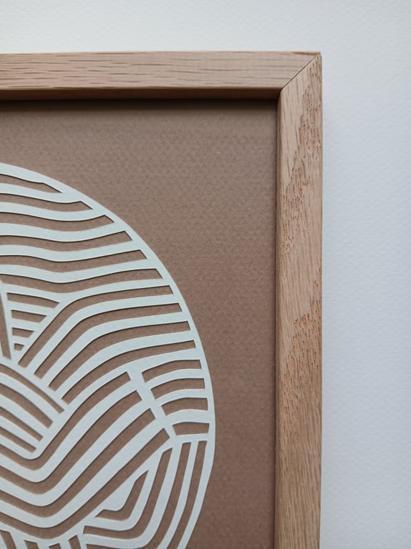 20x20cm papercut, nougat, indrammet (2)