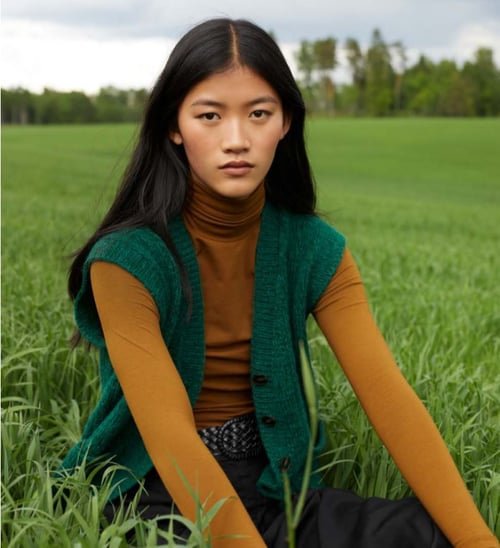 Kit: Mejramvest i Finuld og Alpaca silk 