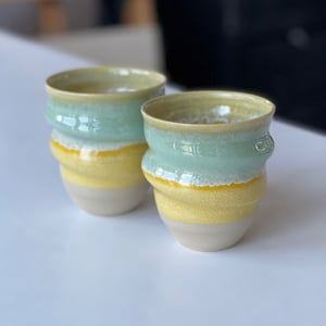 Kop, Cortado - spiral, gul/grøn – produktbillede