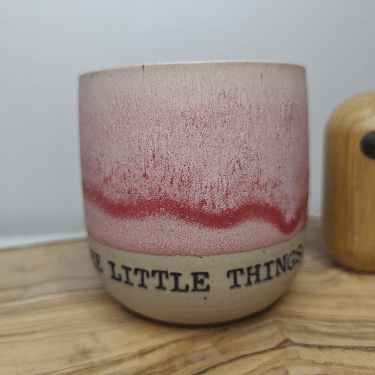 Lyserød ENJOY THE LITTLE THINGS kop billede 2