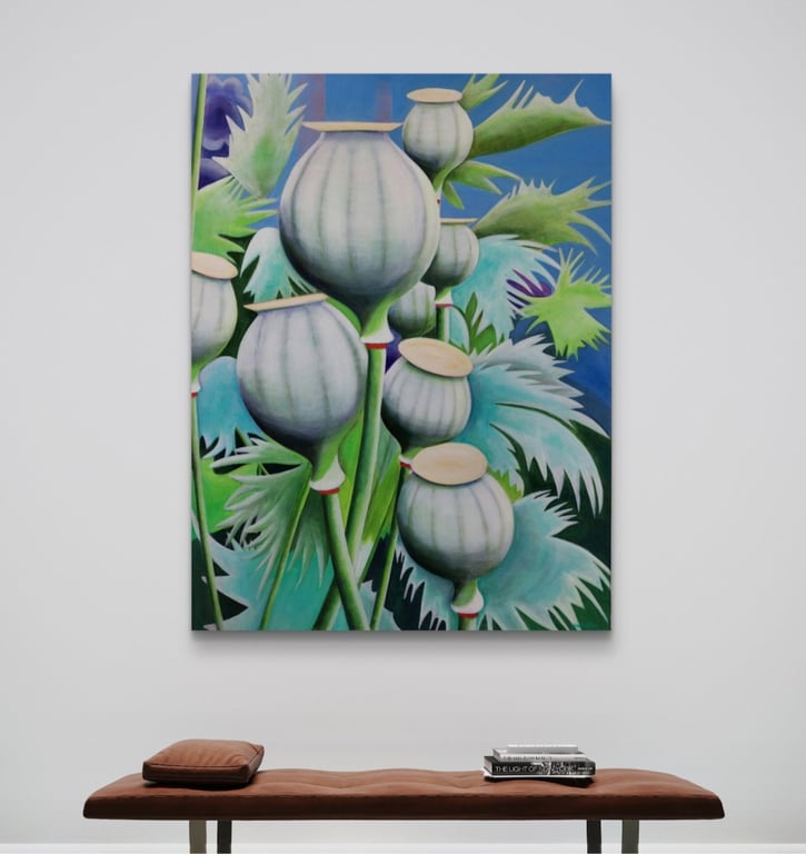 Valmuer - sommer luner © 100x75cm