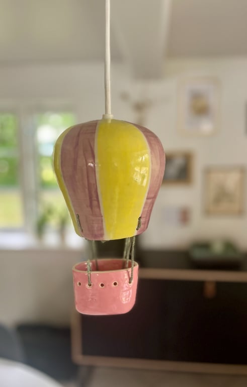 Luftballon gul/ lilla billede 4