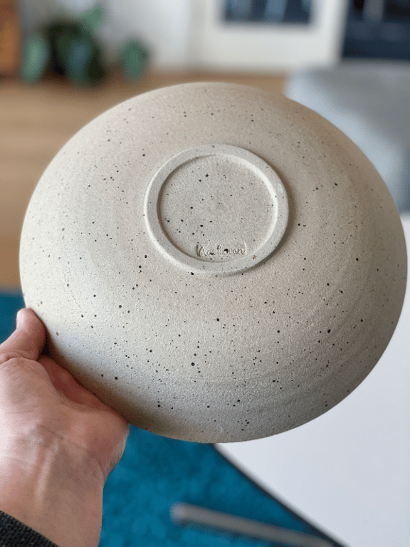 Fad, skifergrå/cremehvid - ø 24,5 cm billede 3