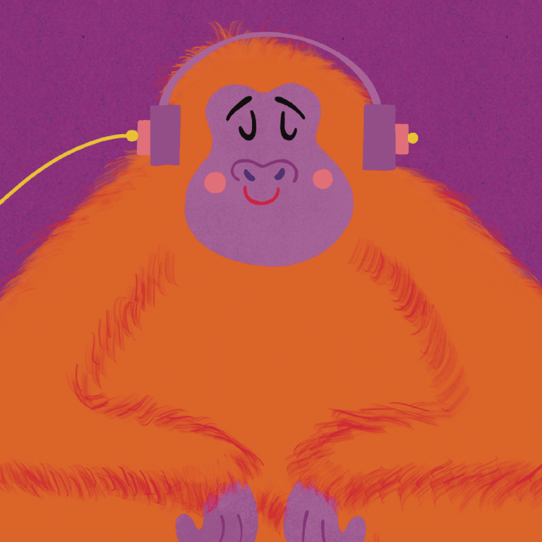 Orange orangutang – plakat billede 4