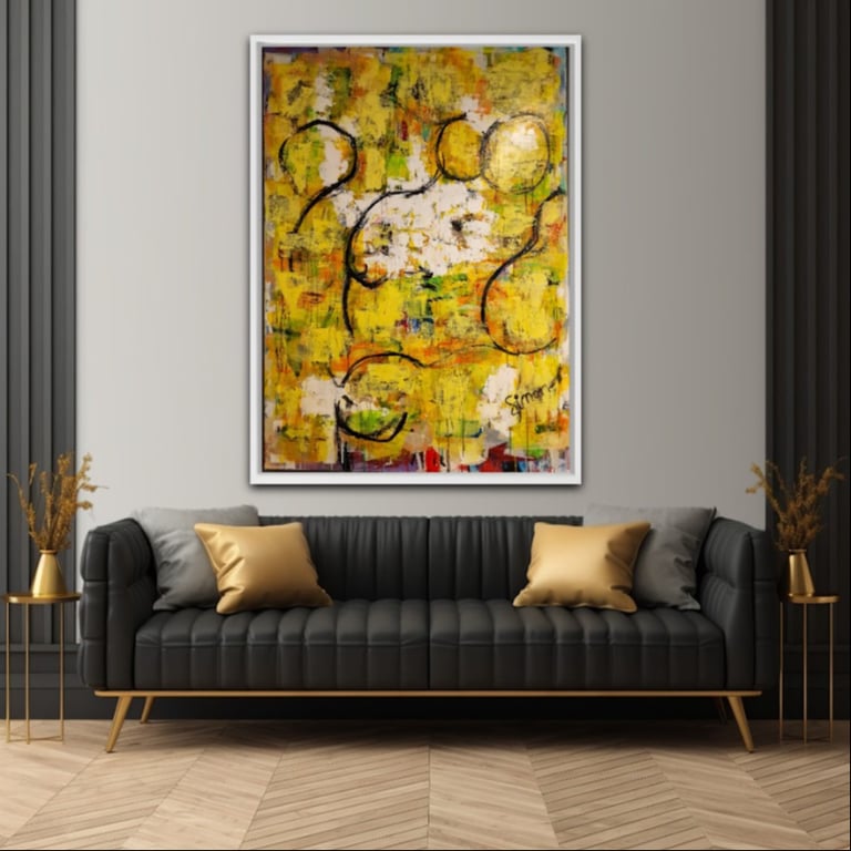 #1174 Maleri 100X140 cm  SOLD billede 2