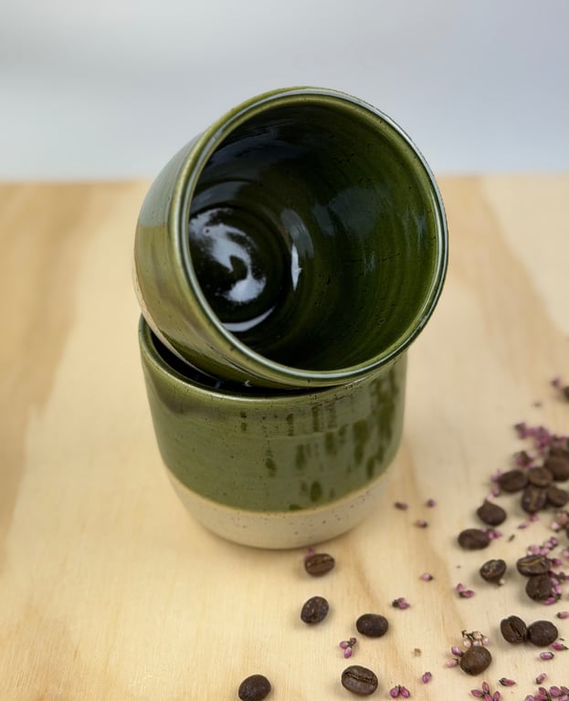 Grøn lava kop (2 ens) billede 2