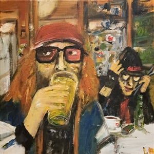 Gæster på Floss, 30x30 Akryl – produktbillede