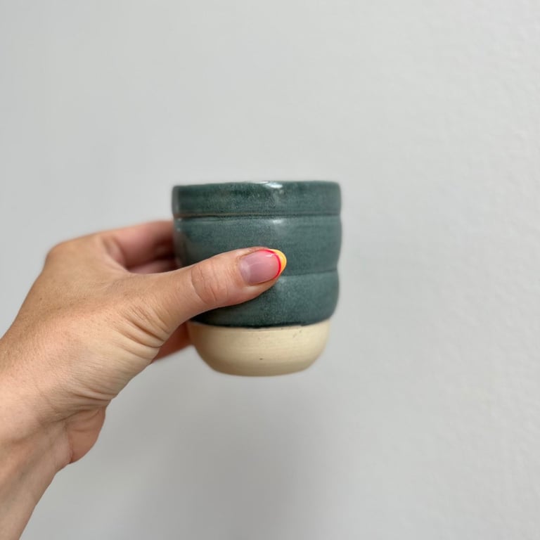 Grå bølget kop billede 4