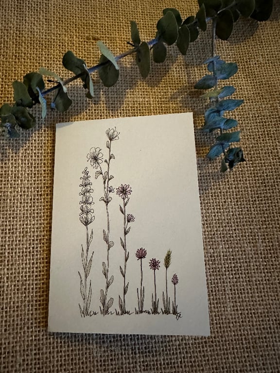 Vilde blomster, nedtonede farver