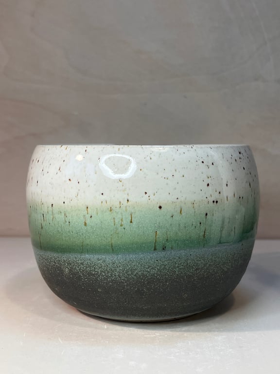 Garnskål grøn. D: 23. H: 9 cm billede 2