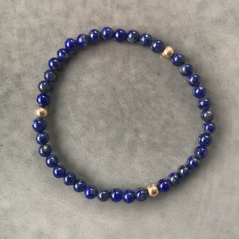 Lapis lazuli armbånd 4mm