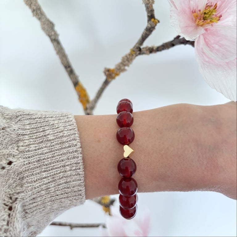MEGA ARMBÅND KARNEOL billede 2