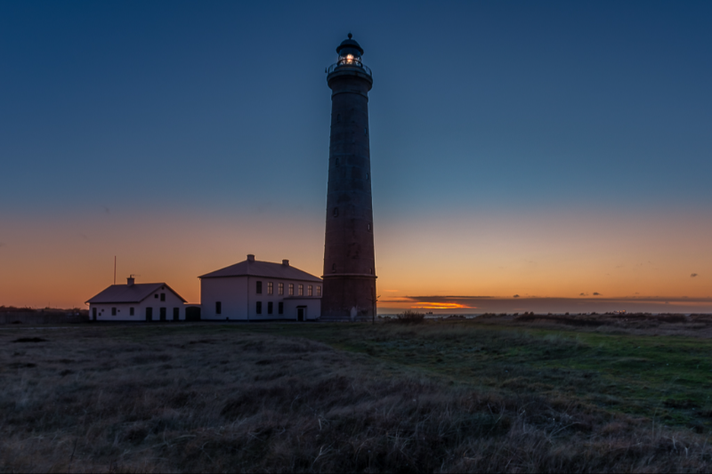  Det Grå fyr i Skagen en smuk sommernat