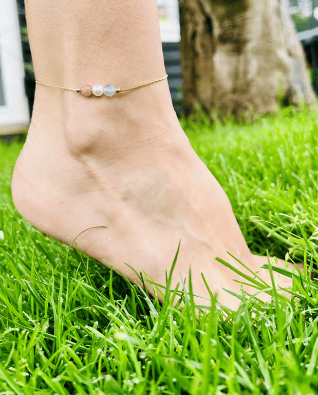 Ankelkæde- vælg selv krystaller billede 4