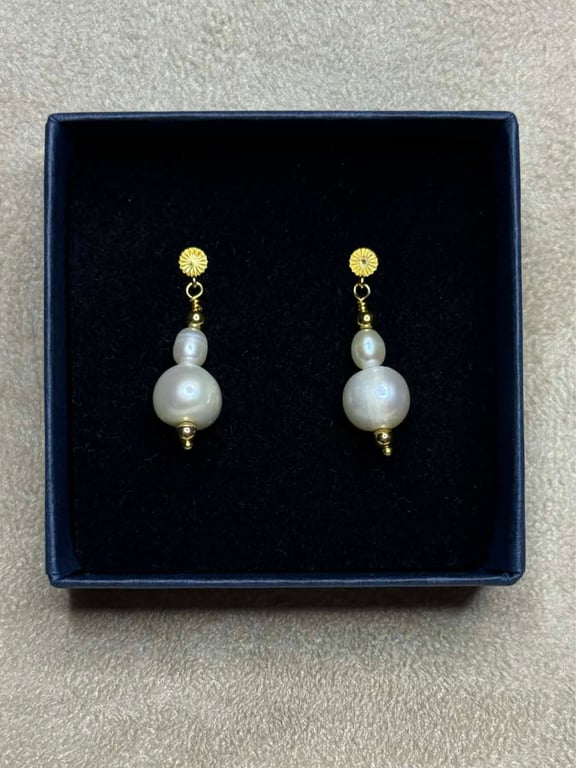 Alma - Øreringe (Forgyldt Sterling Sølv)