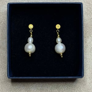 Alma - Øreringe (Forgyldt Sterling Sølv) – produktbillede