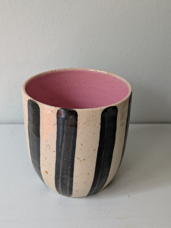 kop pink/sorte striber 