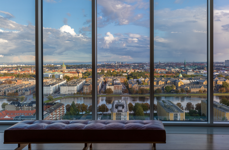 Udsigt over København fra Mærsk tower også kaldet &quot;forskertårnet&quot;