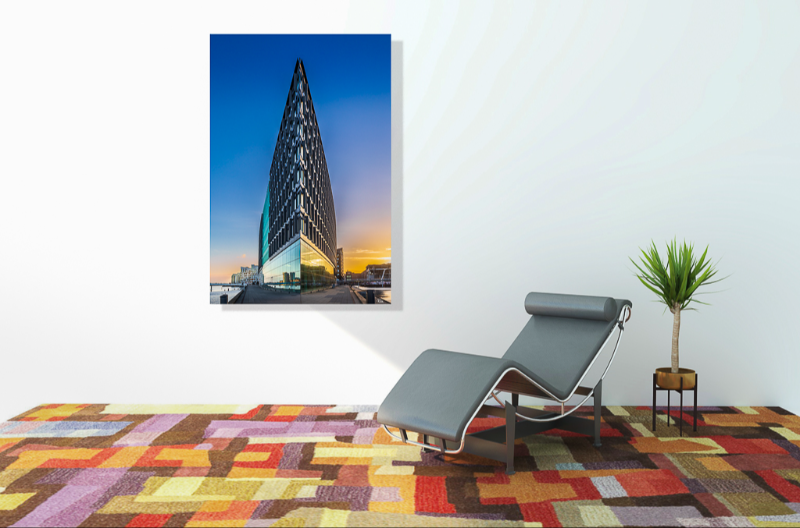 Allers hovedkontor ved Bryggebroen i København i smukt solnedgangslys  billede 2