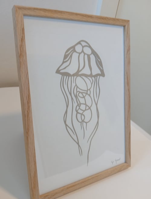 A4 goole nr 99, beigegrå, Indrammet 