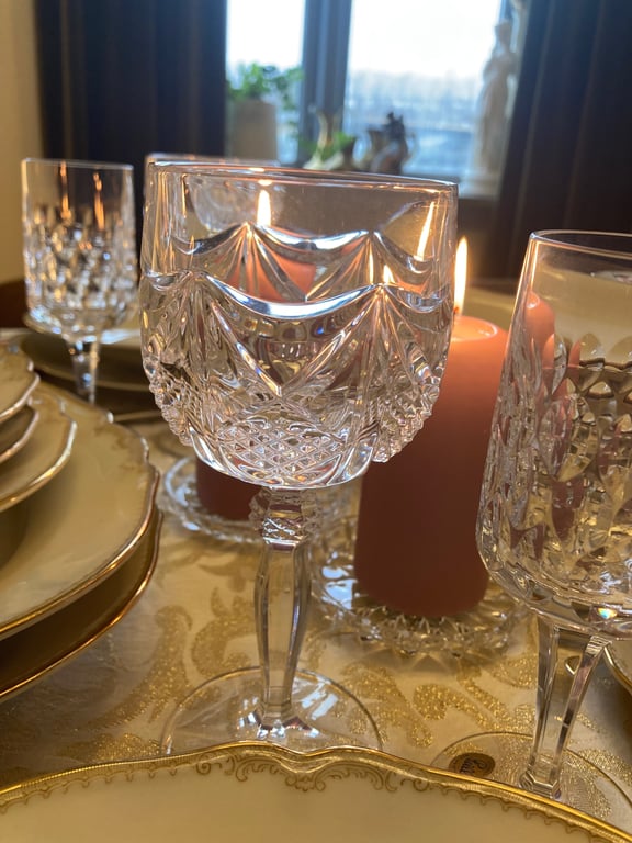 Vintage krystal vinglas (4)