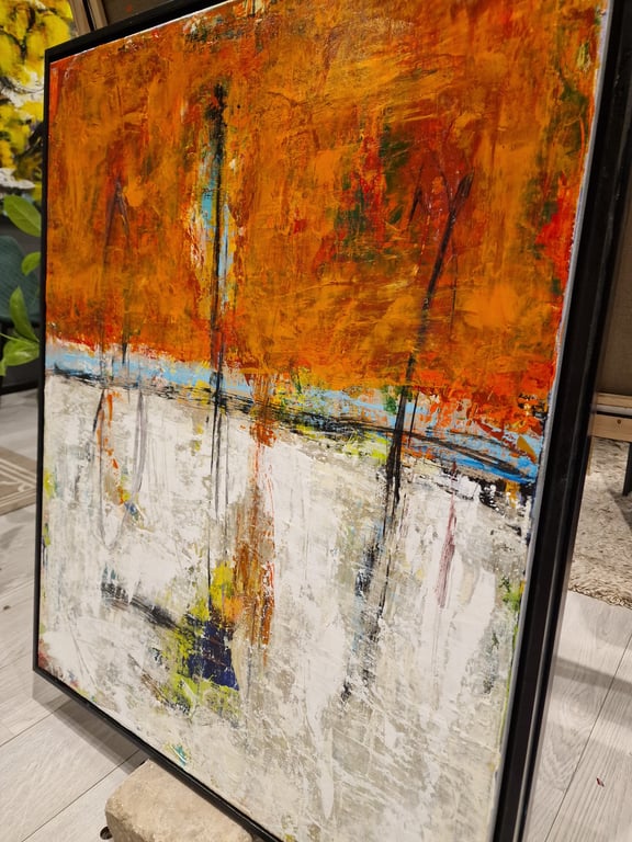#1319  80 x 100 cm med ramme  SOLD billede 3