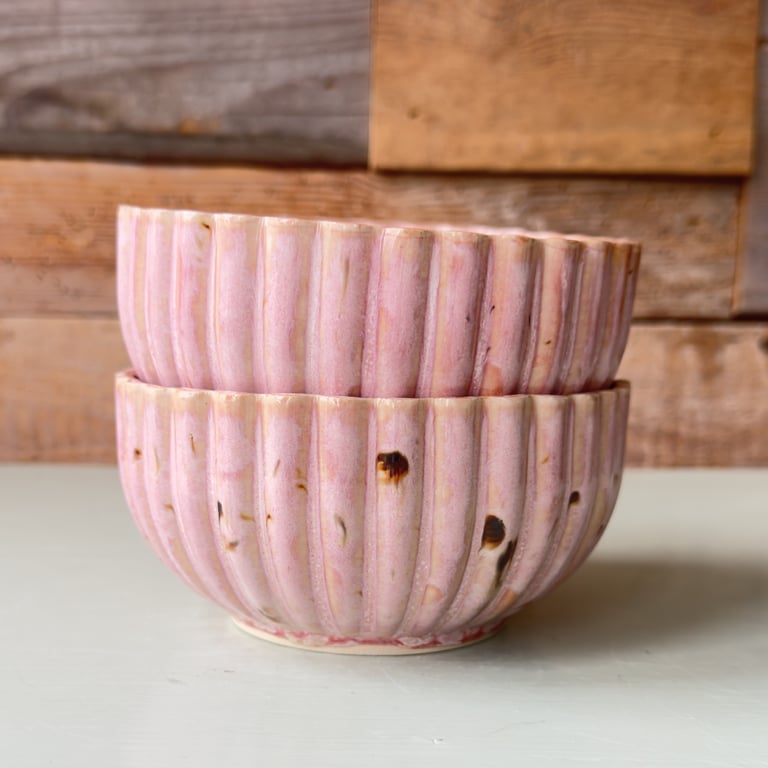 Rilla skål i lyserød billede 3