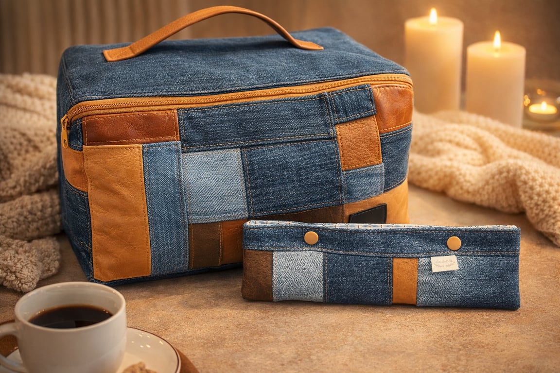 Etui til din strømpepinde - opbevaring eller brug når du strikker strømper/ærmer. billede 2