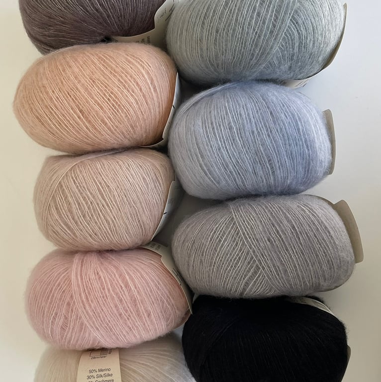 Kit: BLUSE MED SNONINGSMØNSTER- i Hannah garn (4)