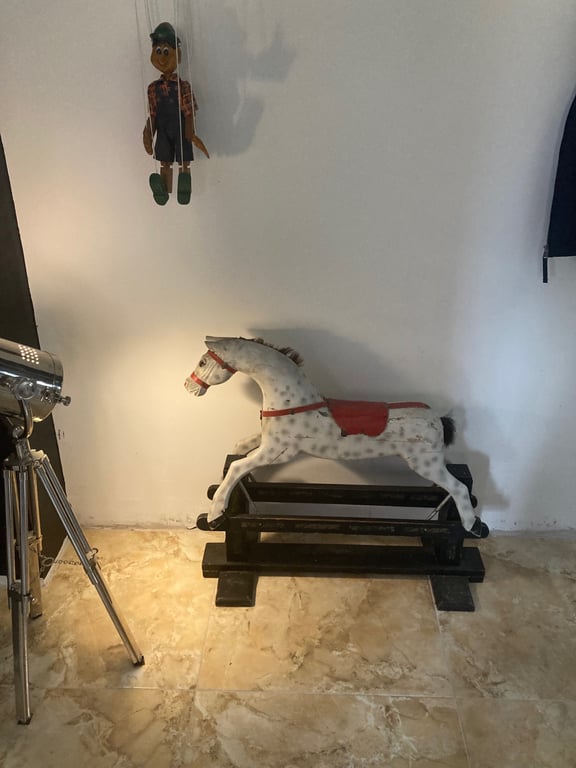 Antik Træ gyngehest (6)