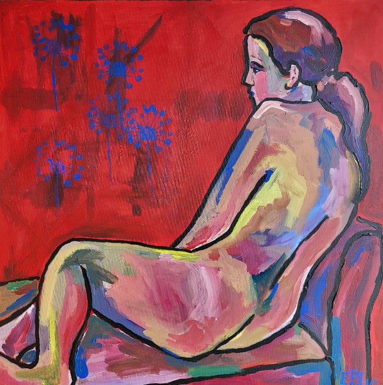 Qroquis - akryl på lærred - 70 x 90 cm 