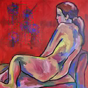 Qroquis - akryl på lærred - 70 x 90 cm  – produktbillede