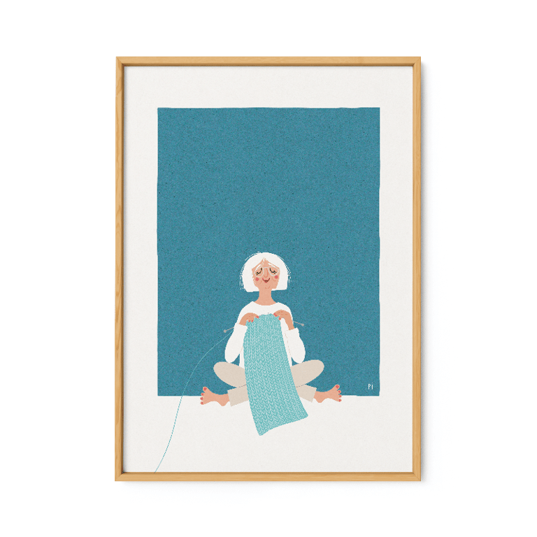 Havgrøn hjemmestrik – plakat billede 2