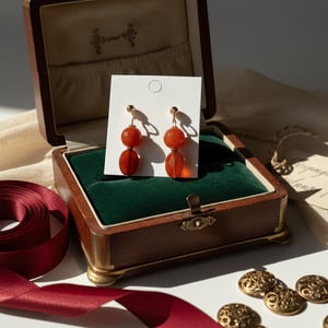 Forgyldte øreringe med Agate sten – produktbillede