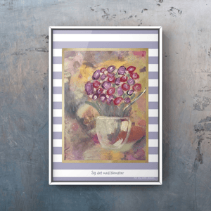Plakat “Sig det med med blomster” – produktbillede
