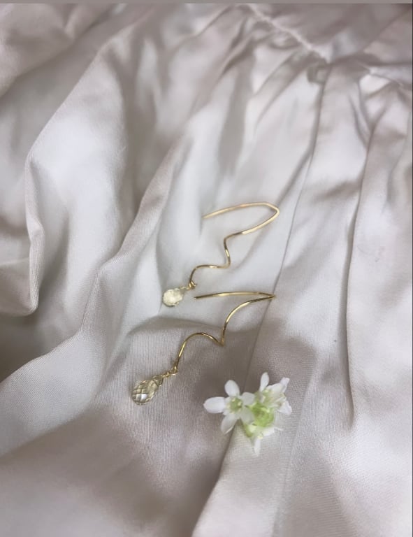 Branch earrings citrin