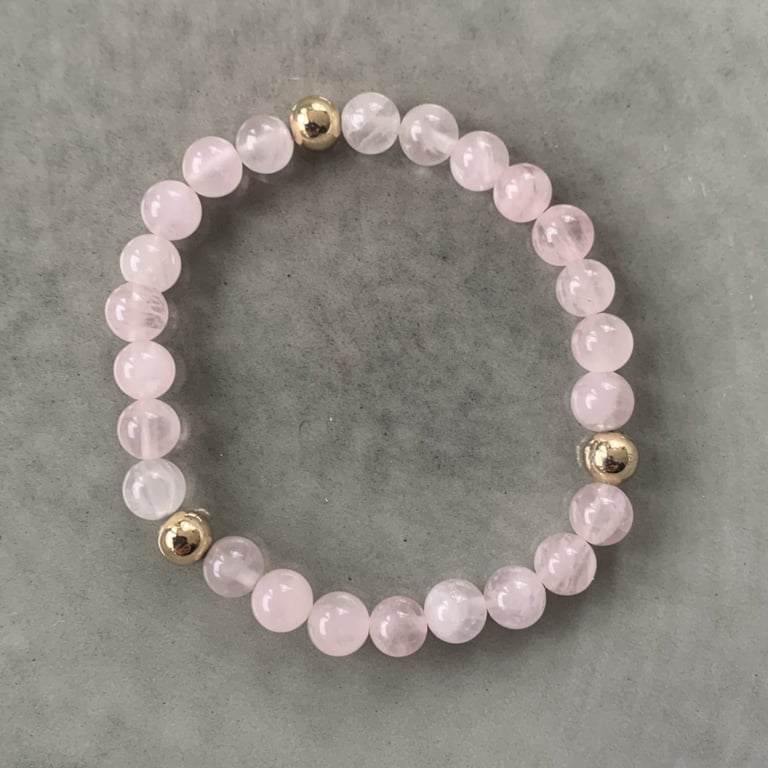 Rosenkvarts armbånd 6mm