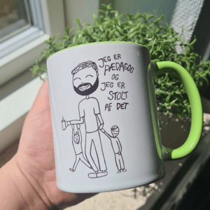 Krus: Jeg er pædagog og jeg er stolt af det (skæg)Grøn – produktbillede