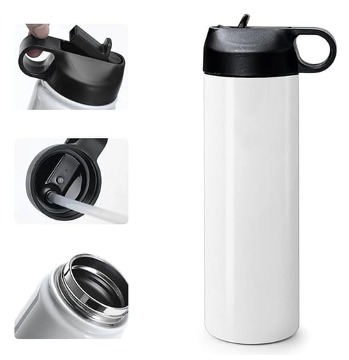 Termoflaske 600 ml. med sugerør (3)