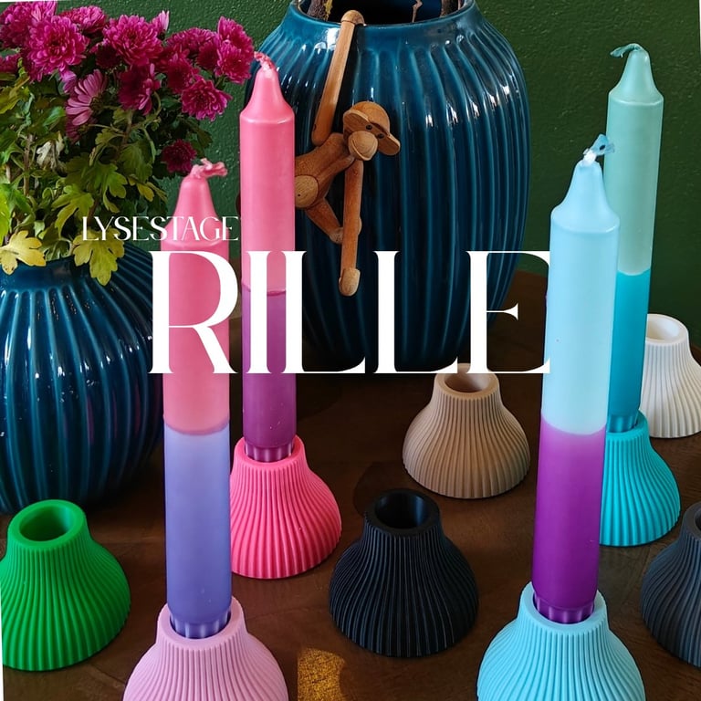 Rille Lysestage 3 stk FOR 149,-