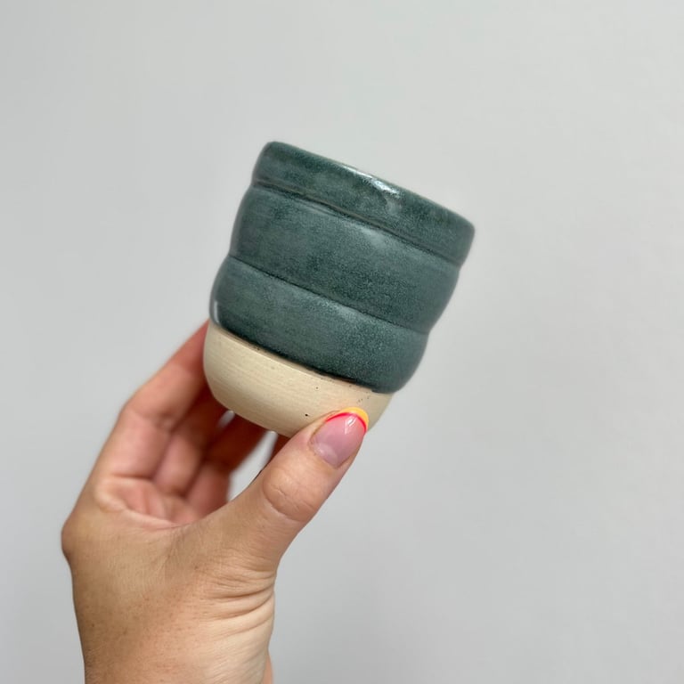 Grå bølget kop billede 3