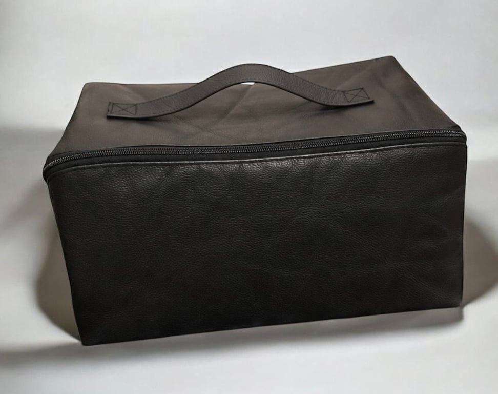 Skind boks UPCYCLING stor model 31 x 16 x 16 cm billede 3